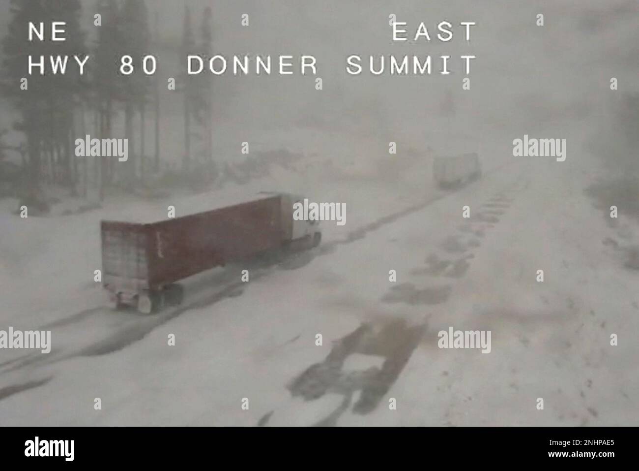 In this image taken from video from a Caltrans remote video traffic