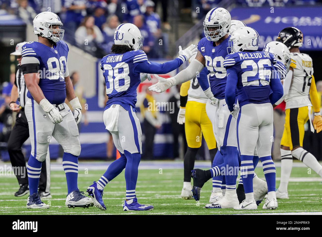 Indianapolis Colts Cornerback Tony Brown reacts after a play during News  Photo - Getty Images