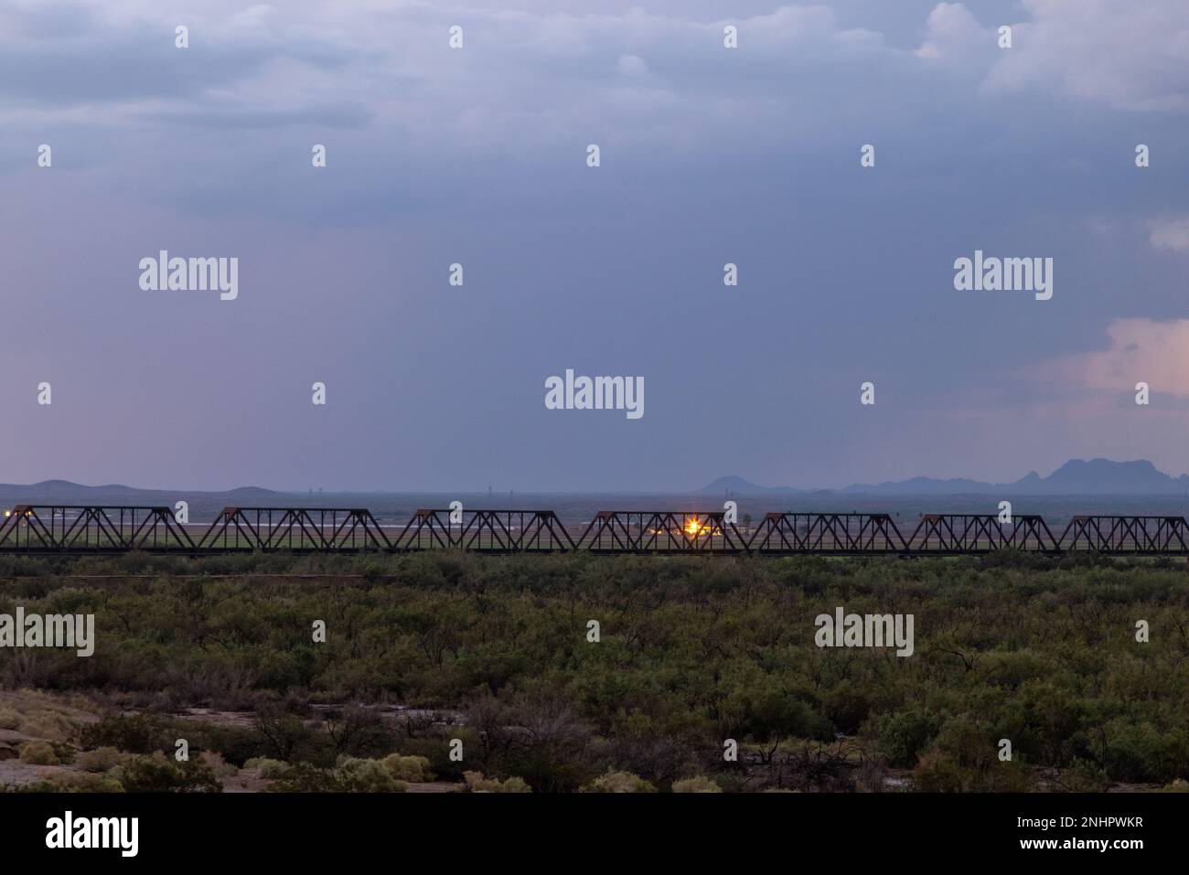 Railroad Bridge near Tacna Az Stock Photo Alamy