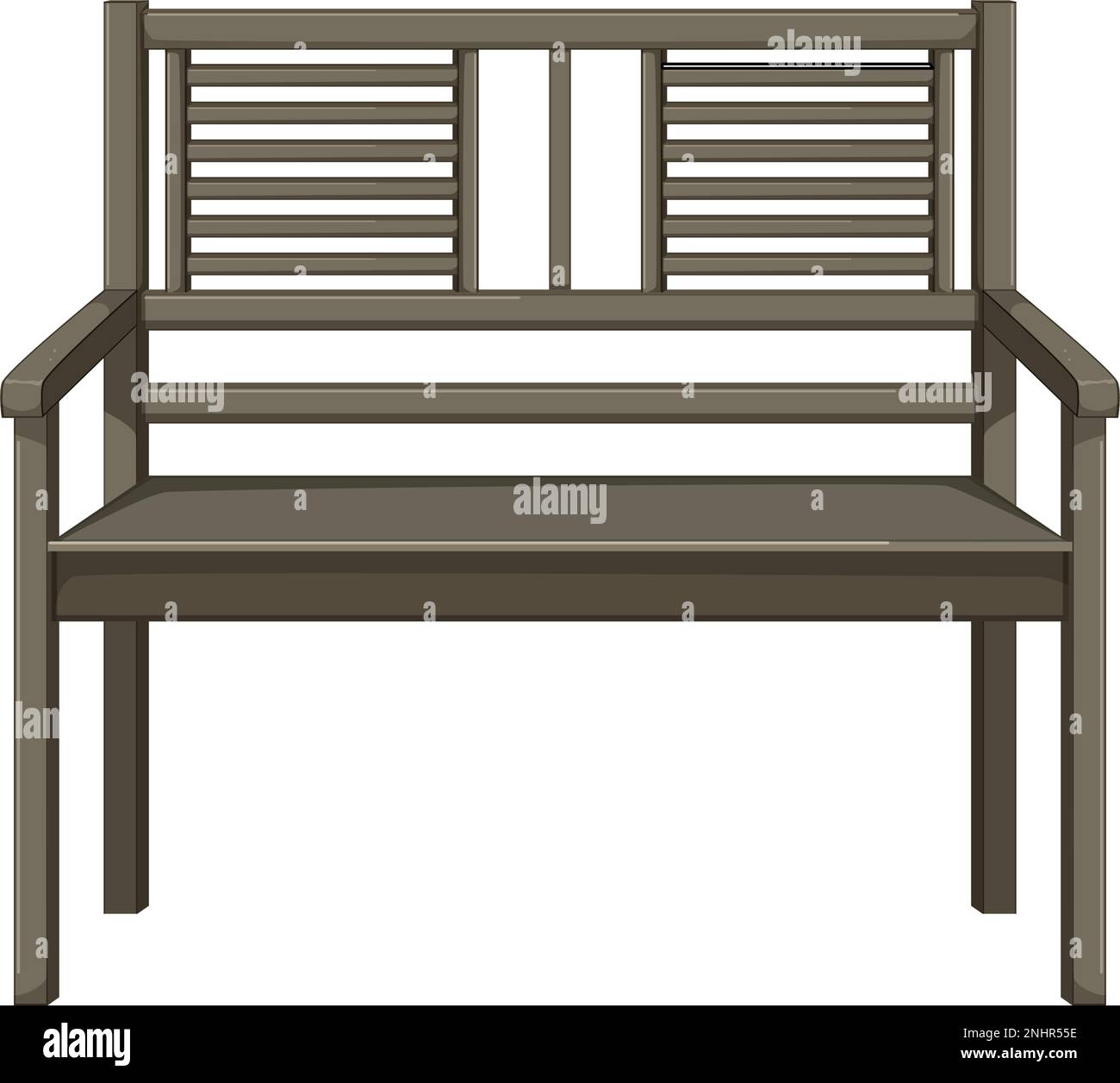 wooden garden outdoor bench cartoon vector illustration Stock Vector Image & Art Alamy