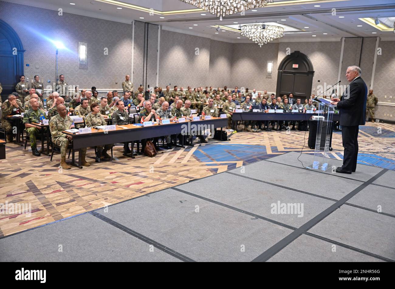 Secretary of the Air Force Frank Kendall speaks during the Senior ...