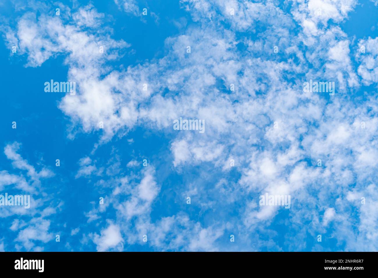 Abstract background of blue sky and white clouds in winter season ...