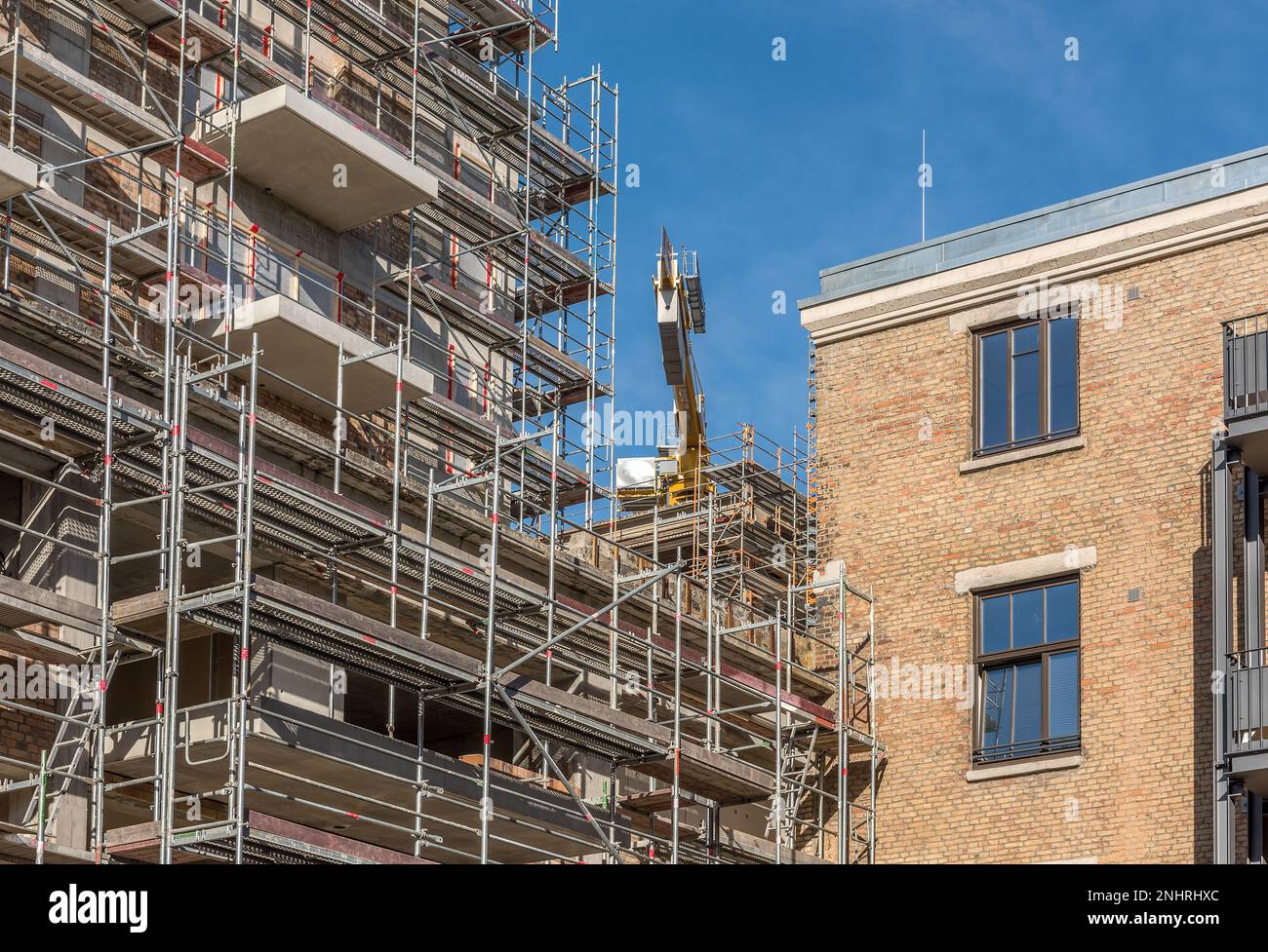 conversion and restoration of an old factory site into apartments Stock Photo