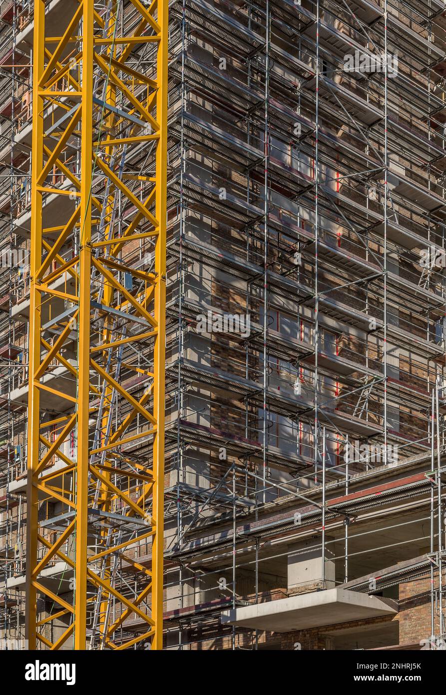 conversion and restoration of an old factory site into apartments Stock Photo