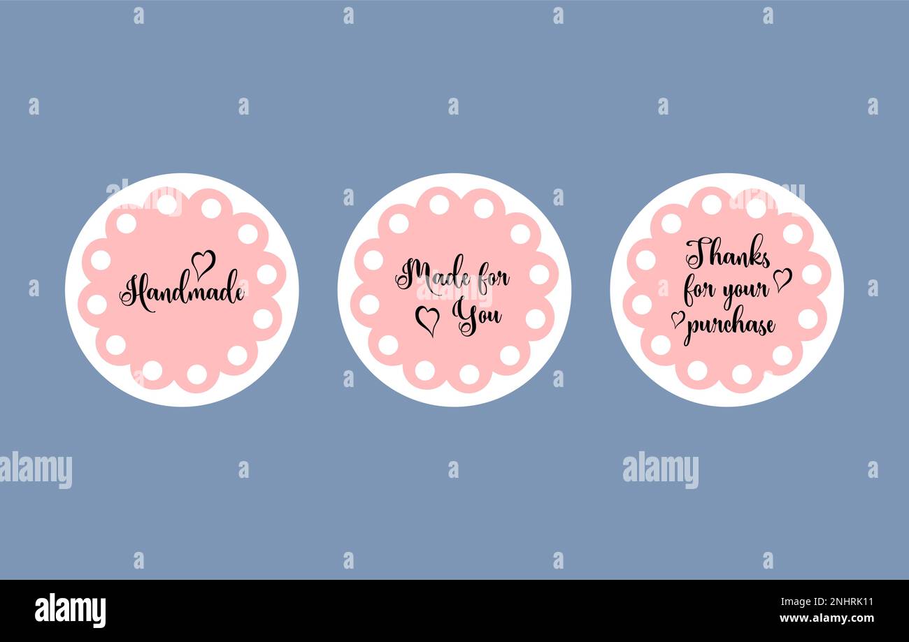 Handmade, Thanks for your purchase, Made for you with love. Cute