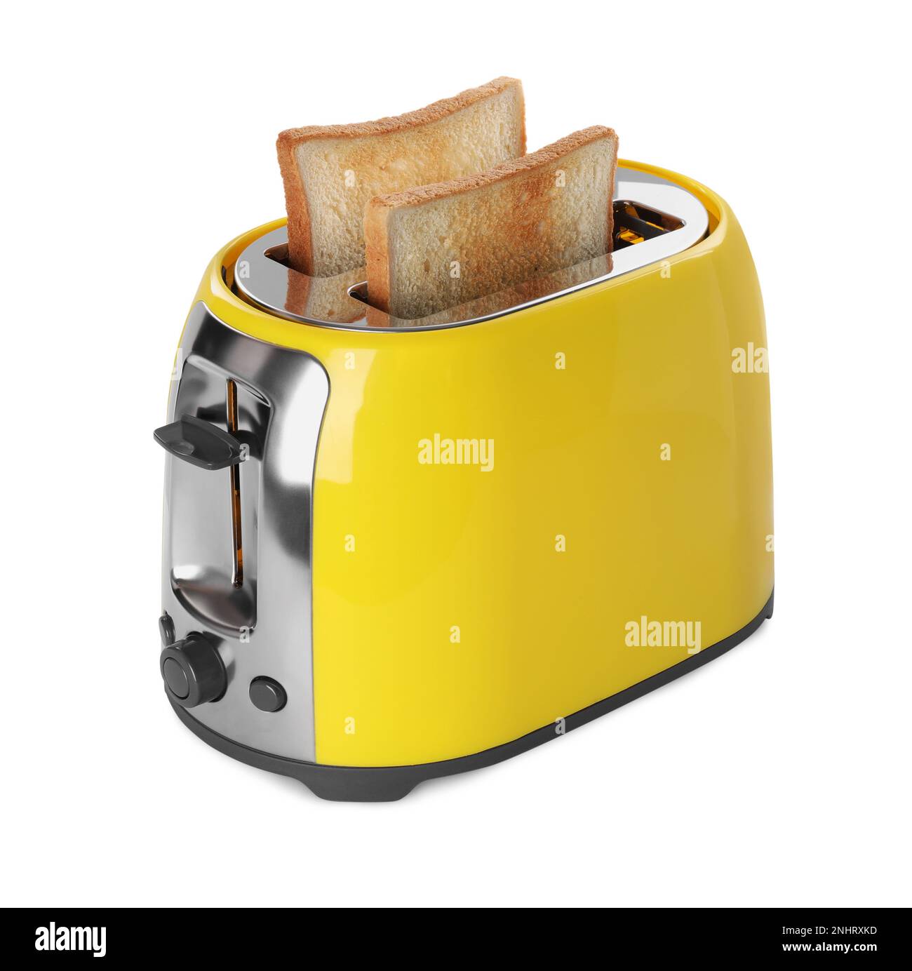 Electric toaster with bread slices isolated on white Stock Photo Alamy