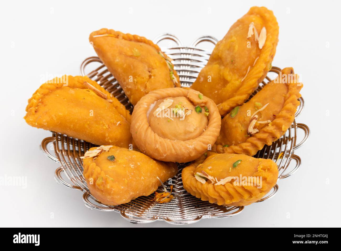 Saffron Gujia Also Called Kesar Gujiya, Pirukiya, Pirukia, Pedakiya