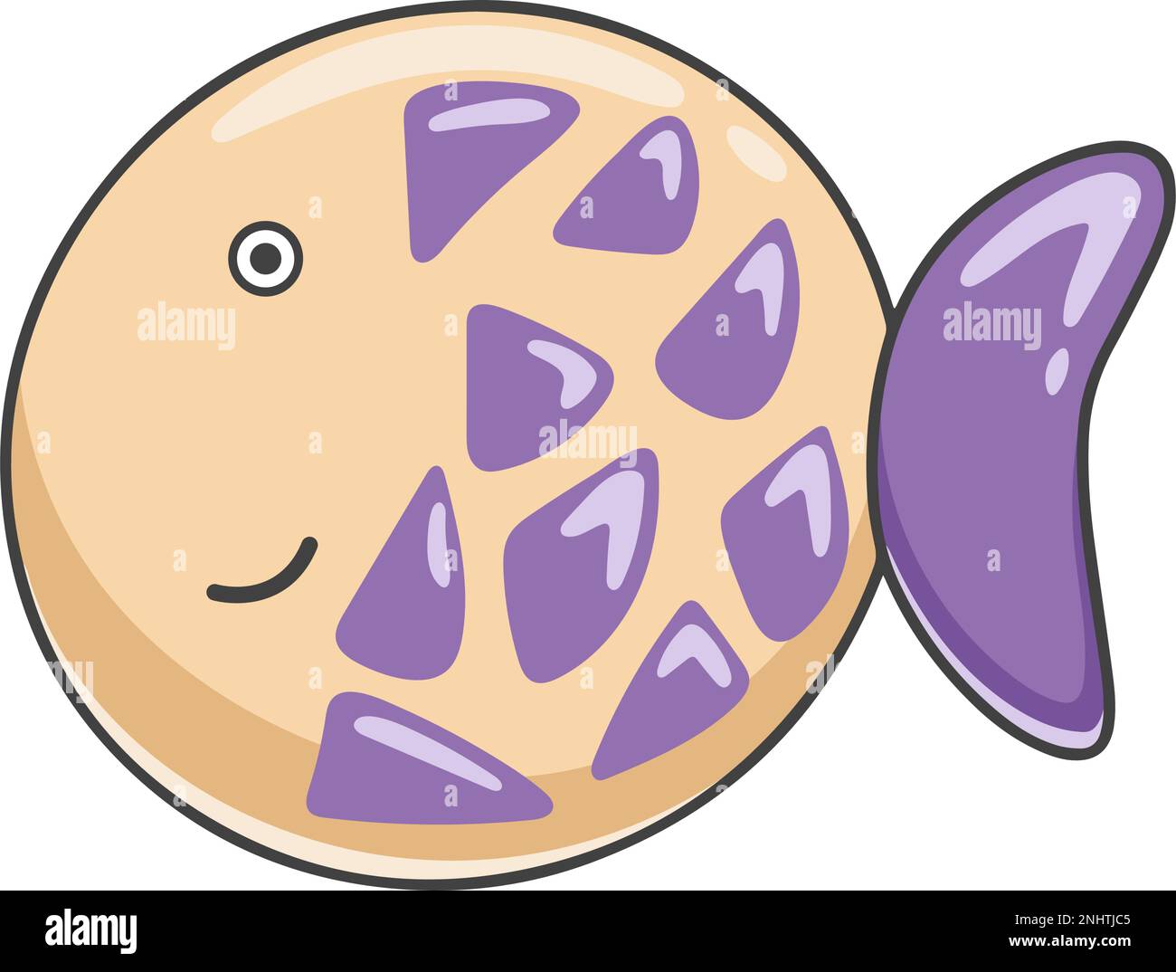 Funny fish ball in cartoon style, clip art Stock Vector Image & Art Alamy