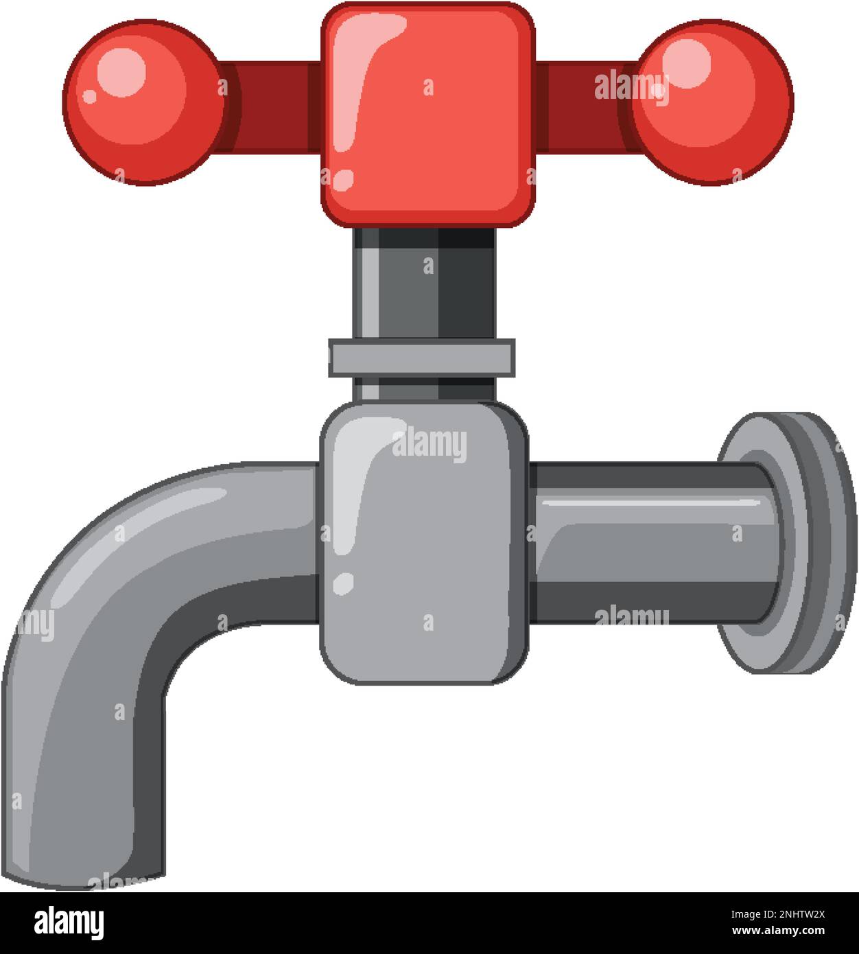 Water tap isolated on white background illustration Stock Vector Image ...
