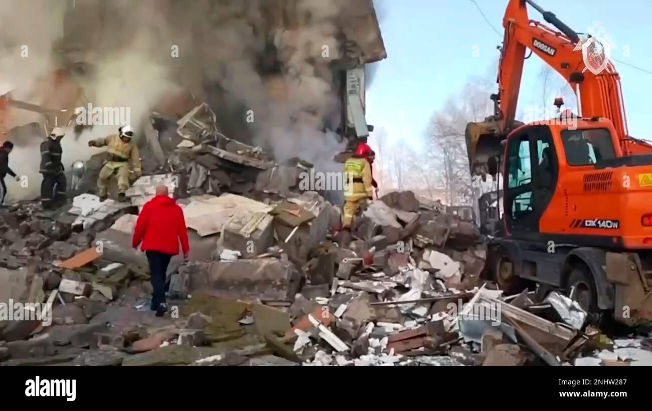 This image taken from video released by the Russian Investigative