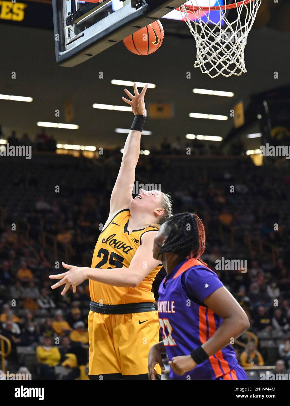 IOWA CITY, IA NOVEMBER 10 Iowa guard Monika Czinano (25) puts up a