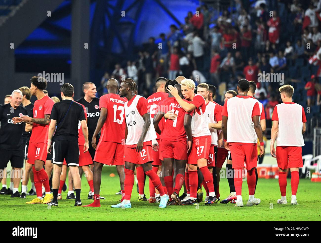 Members Of Canada Men s National Soccer Team CanMNT Celebrate After 