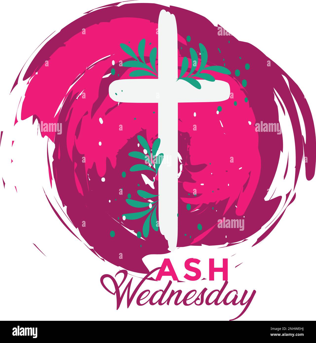 Ash Wednesday Cross Vector Art. Ash Wednesday With Cross, Blessing