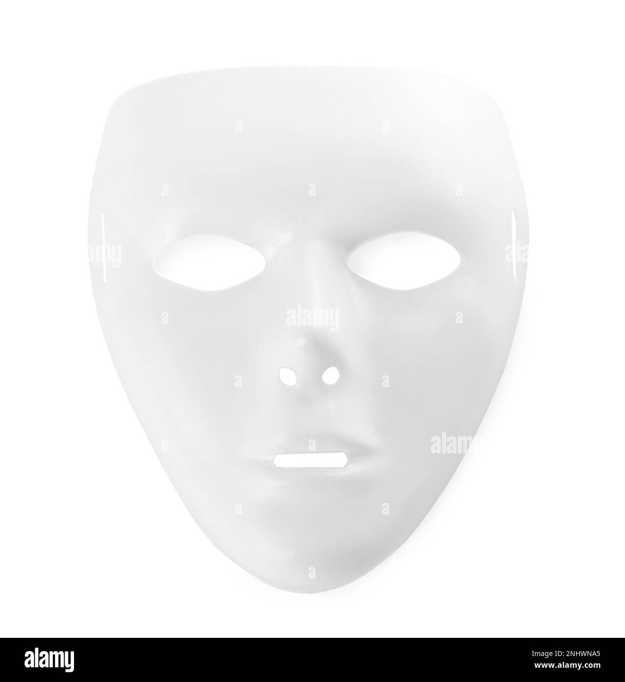 Theatre mask isolated on white, top view Stock Photo Alamy