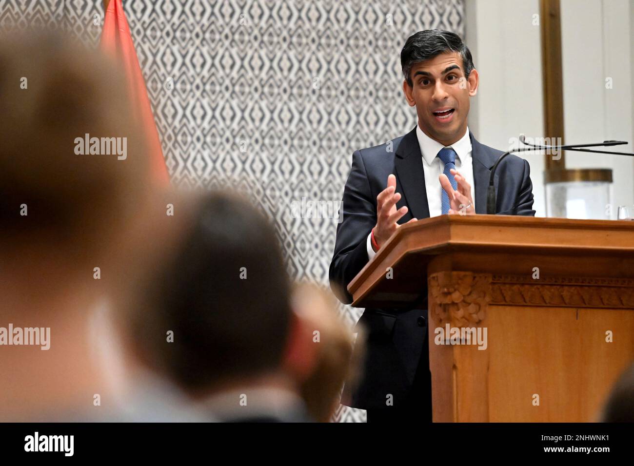 British Prime Minister Rishi Sunak holds a press conference after ...