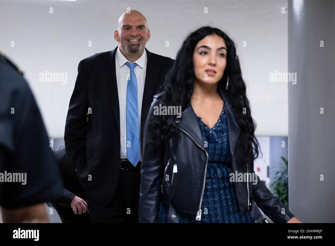 Senator-elect John Fetterman (D-Pa.) and his wife, Gisele Barreto ...
