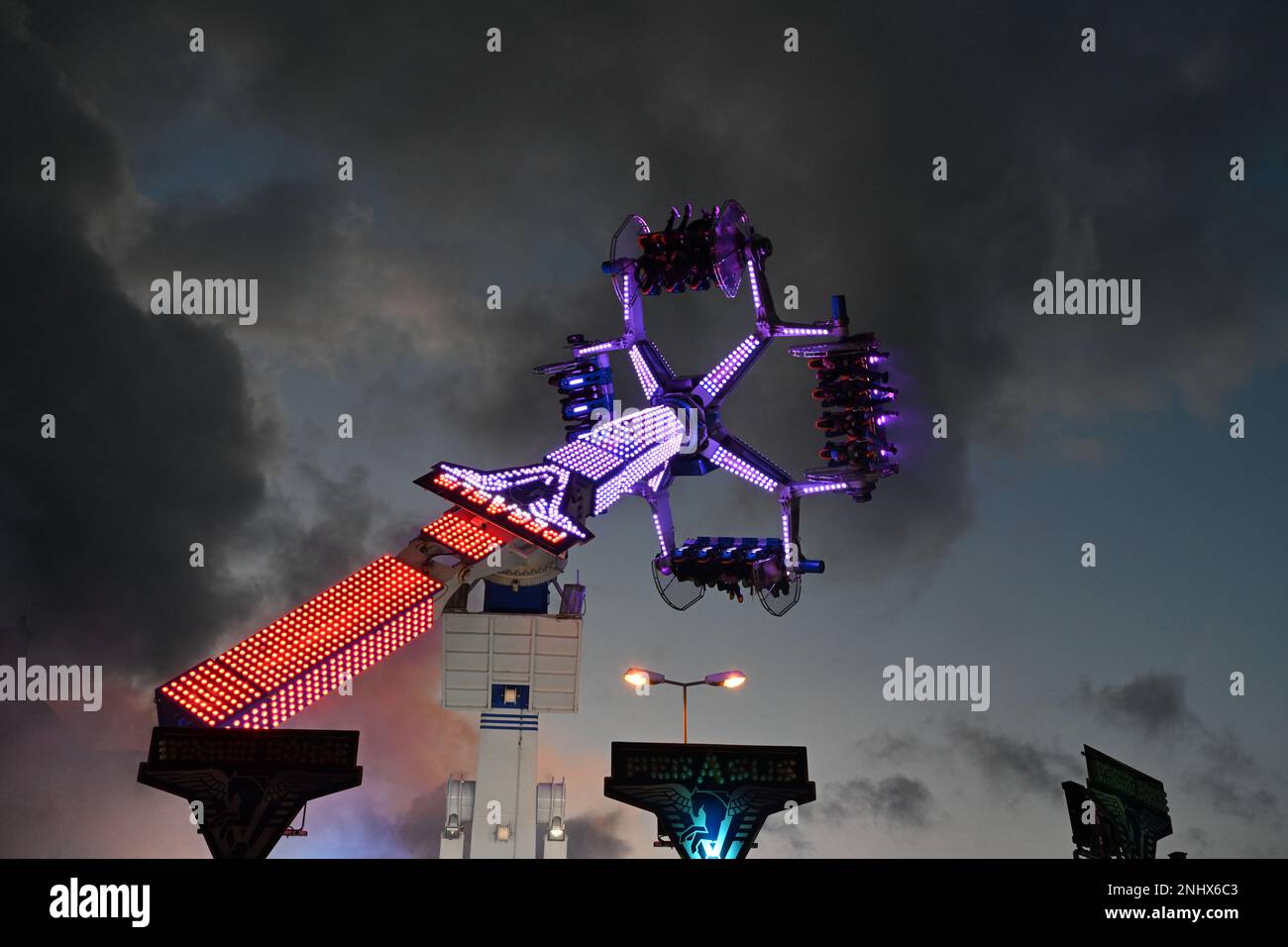 The Frisbee ride on a municipal fair in Schlieren, Switzerland Stock ...