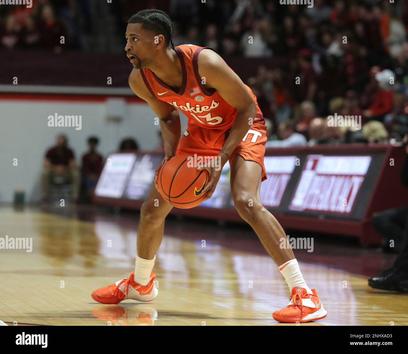 November 13, 2022: Virginia Tech Hokies guard Darius Maddox (13) looks ...