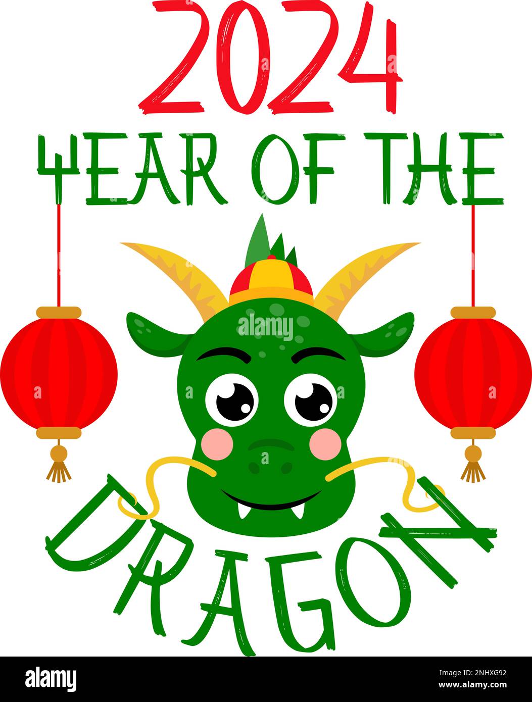 Happy New Chinese Year 2024 Of The Dragon 2NHXG92 
