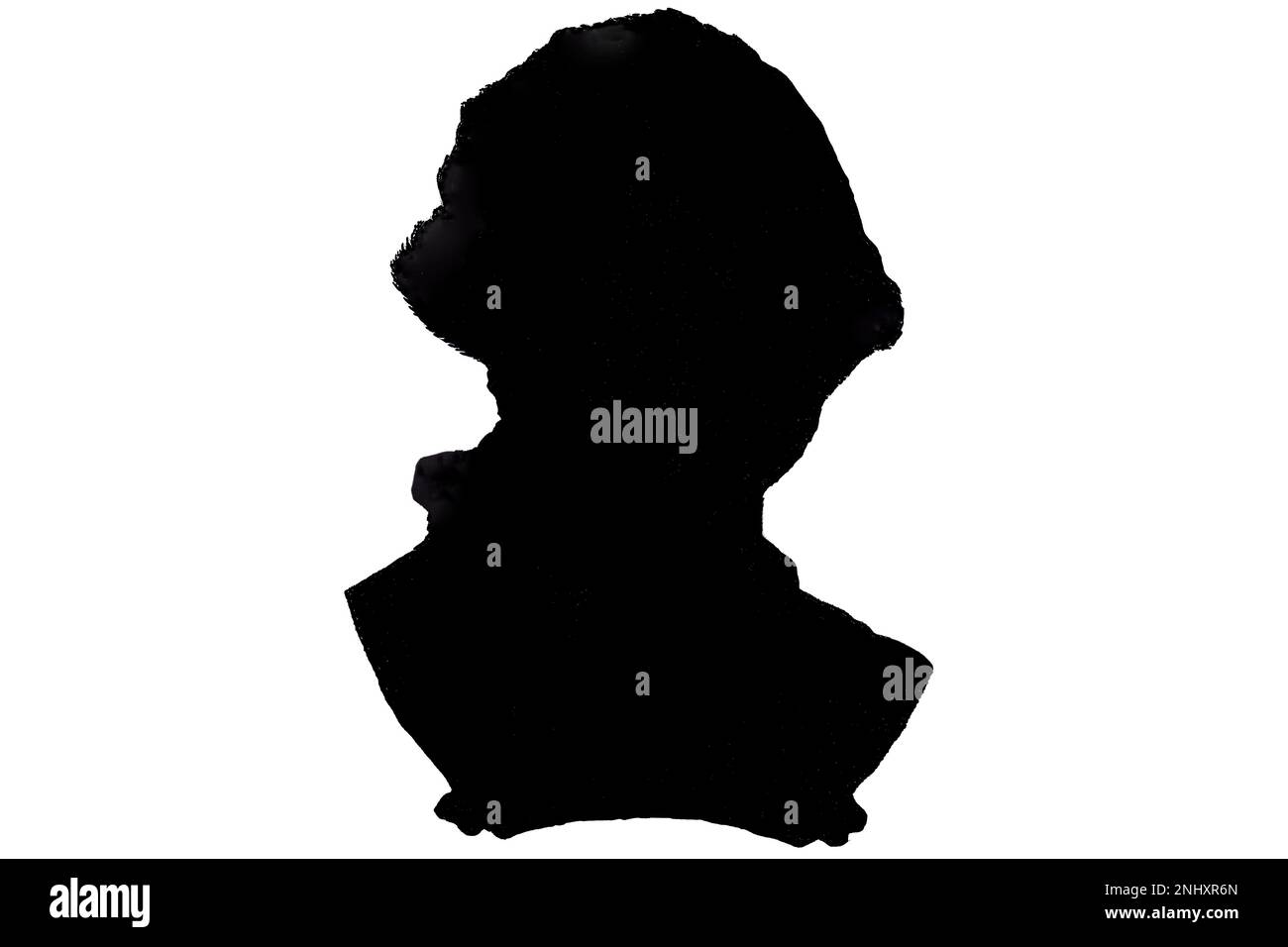 George Washington silhouette isolated on white background Stock Photo ...