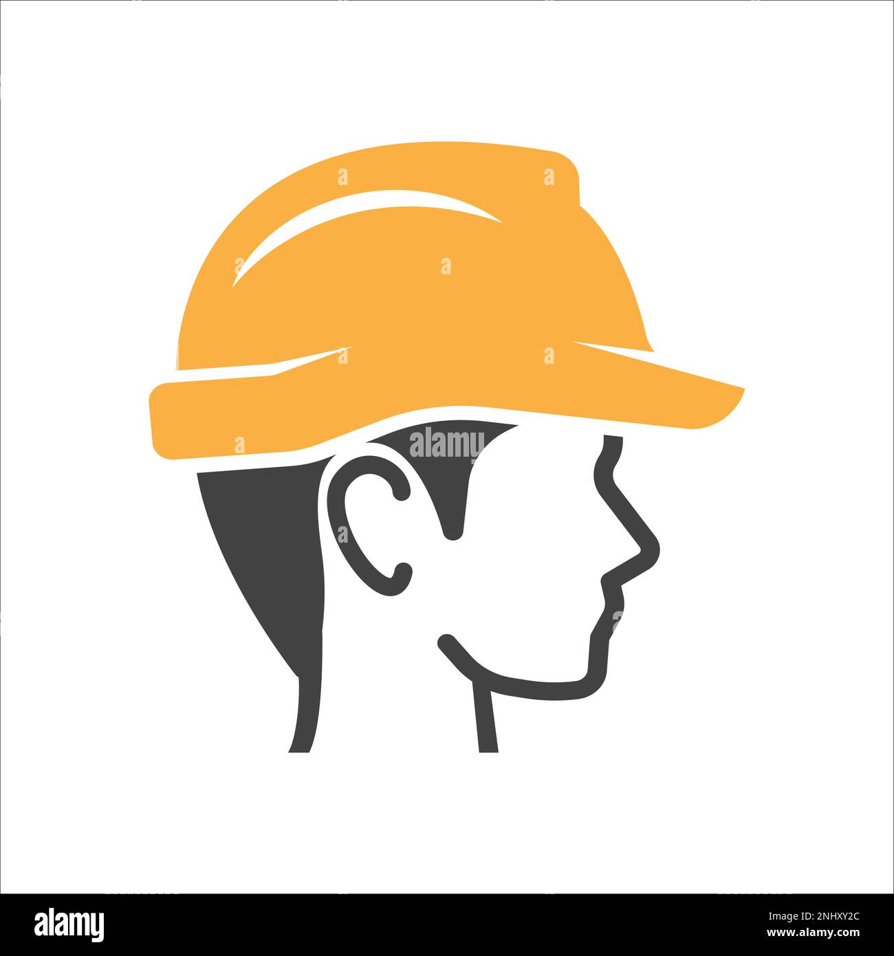 Construction worker icon. Safety man icon. Safety helmet icon. Vector