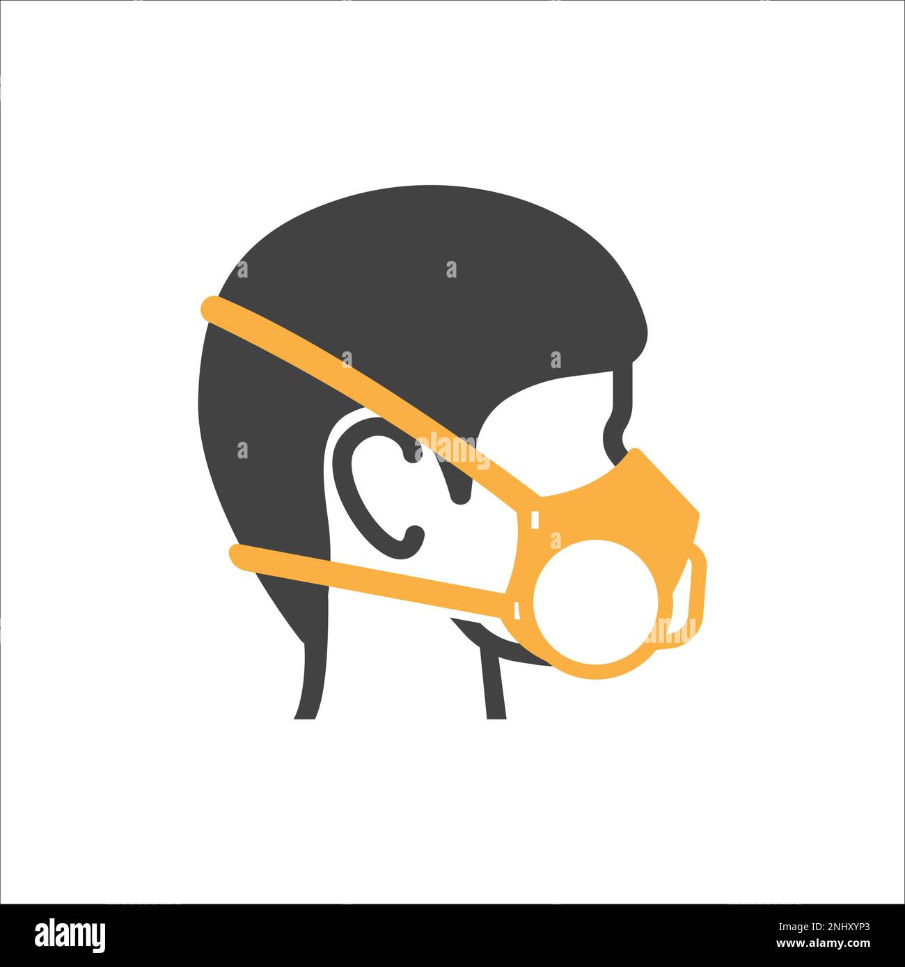 Construction worker icon. Safety man icon. Safety respirator mask icon