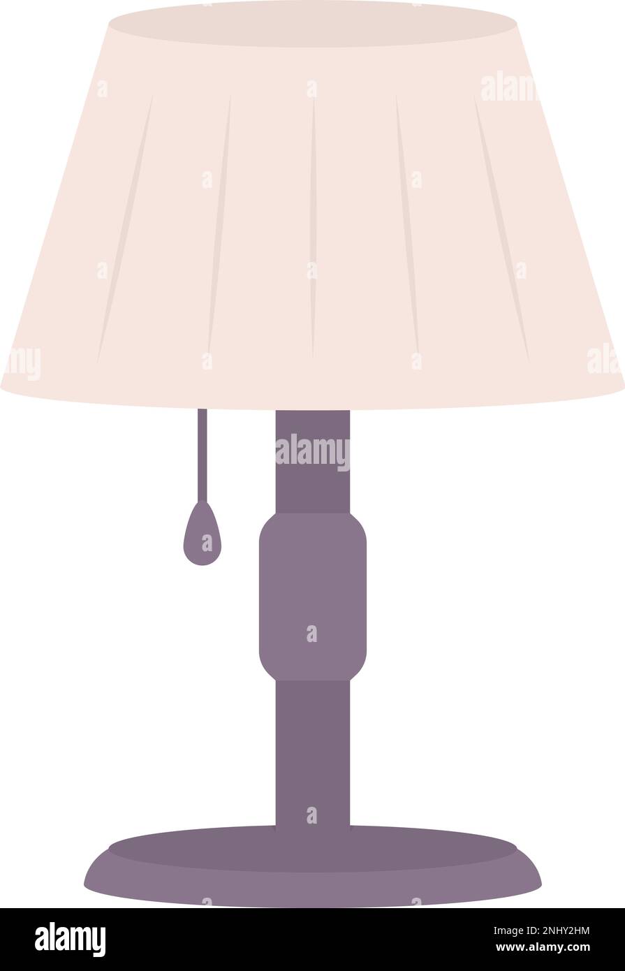 Bedside lamp shade semi flat color vector object Stock Vector