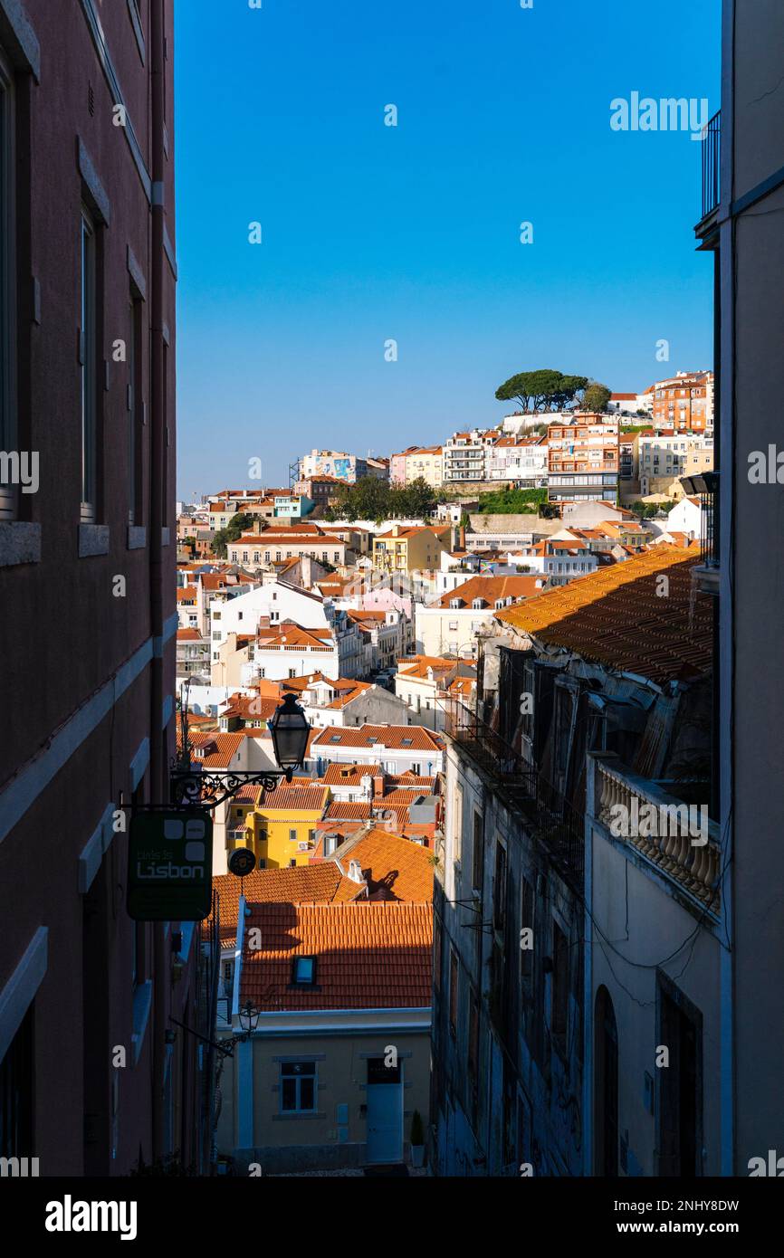 Lisbon/Portugal historic centre rooftop view Stock Photo
