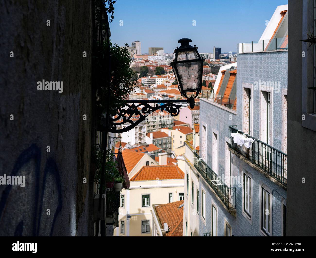Lisbon/Portugal historic centre rooftop view Stock Photo Alamy