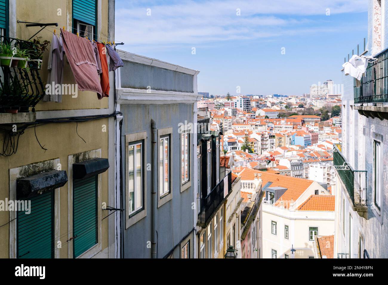 Lisbon/Portugal historic centre rooftop view Stock Photo Alamy