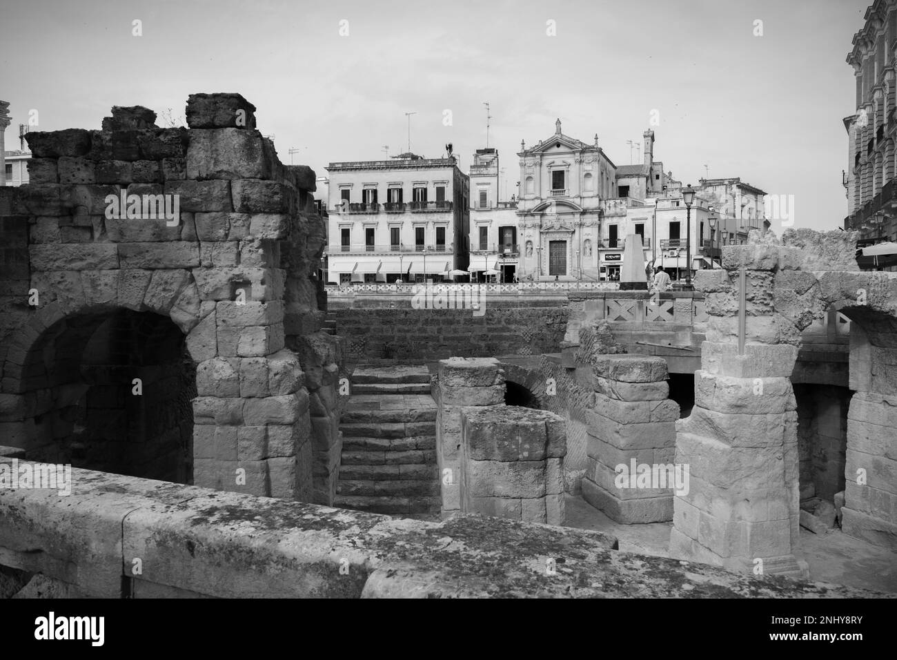 Anfiteatro romano di Lecce Stock Photo