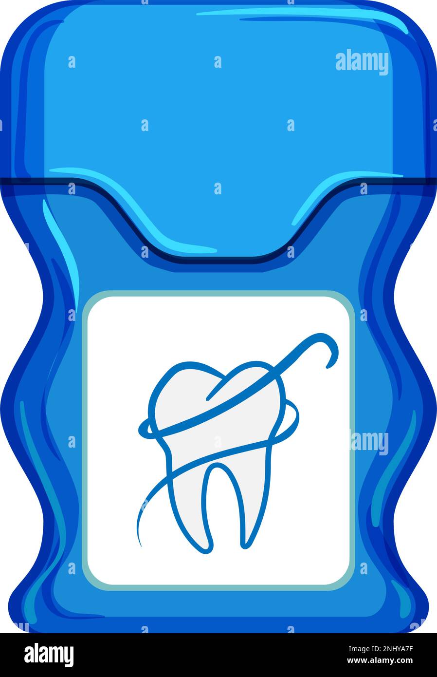 white dental floss cartoon vector illustration color Stock Vector Image