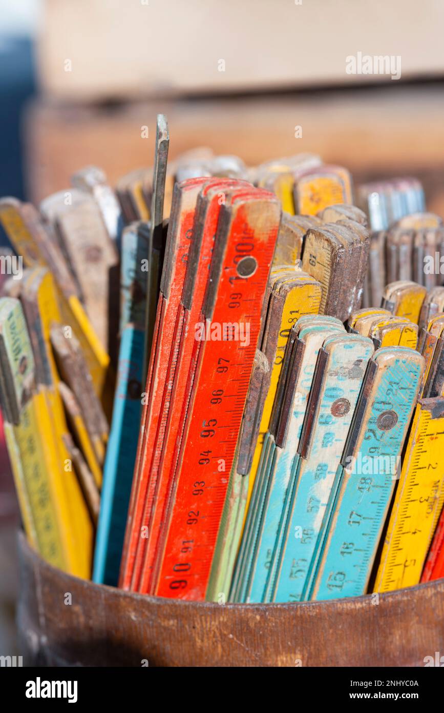 Old Wooden Meter Stick Stock Photo Alamy