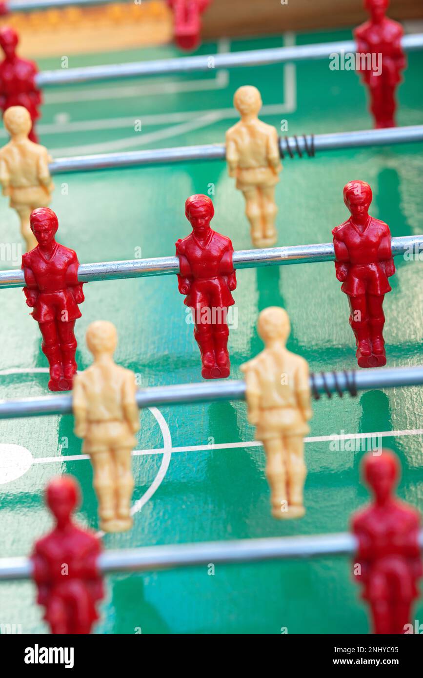 Football Table with Red and Black Figures Stock Photo Alamy