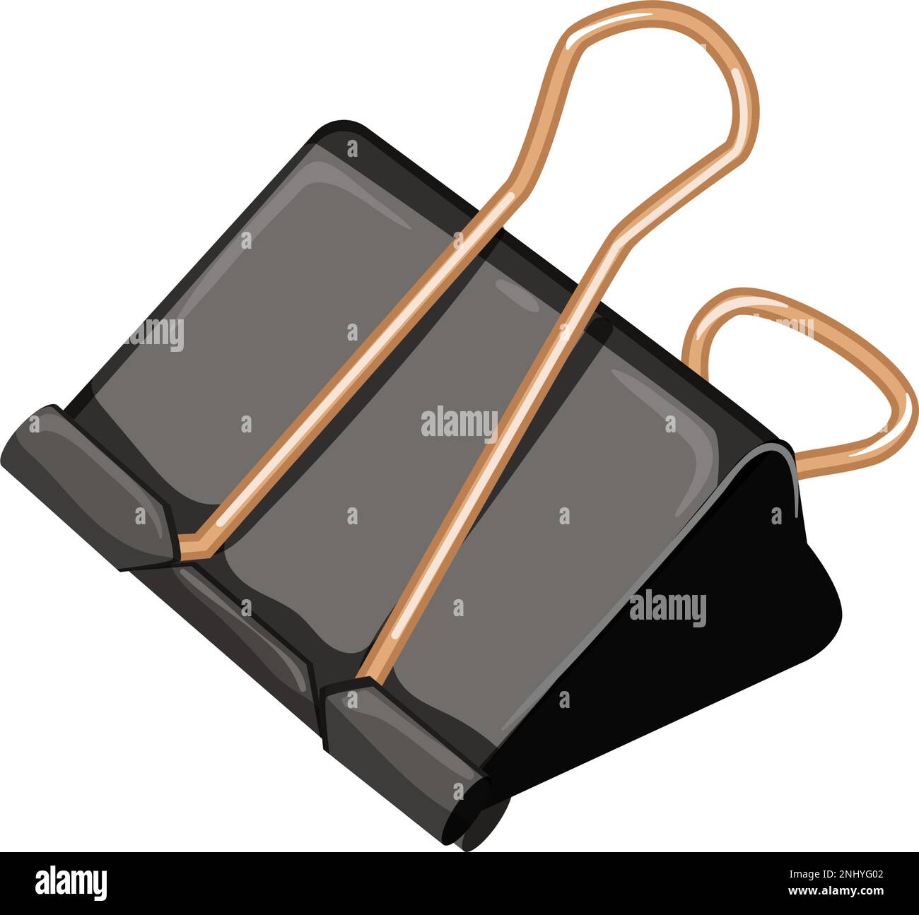 paperclip binder clip cartoon vector illustration color Stock Vector