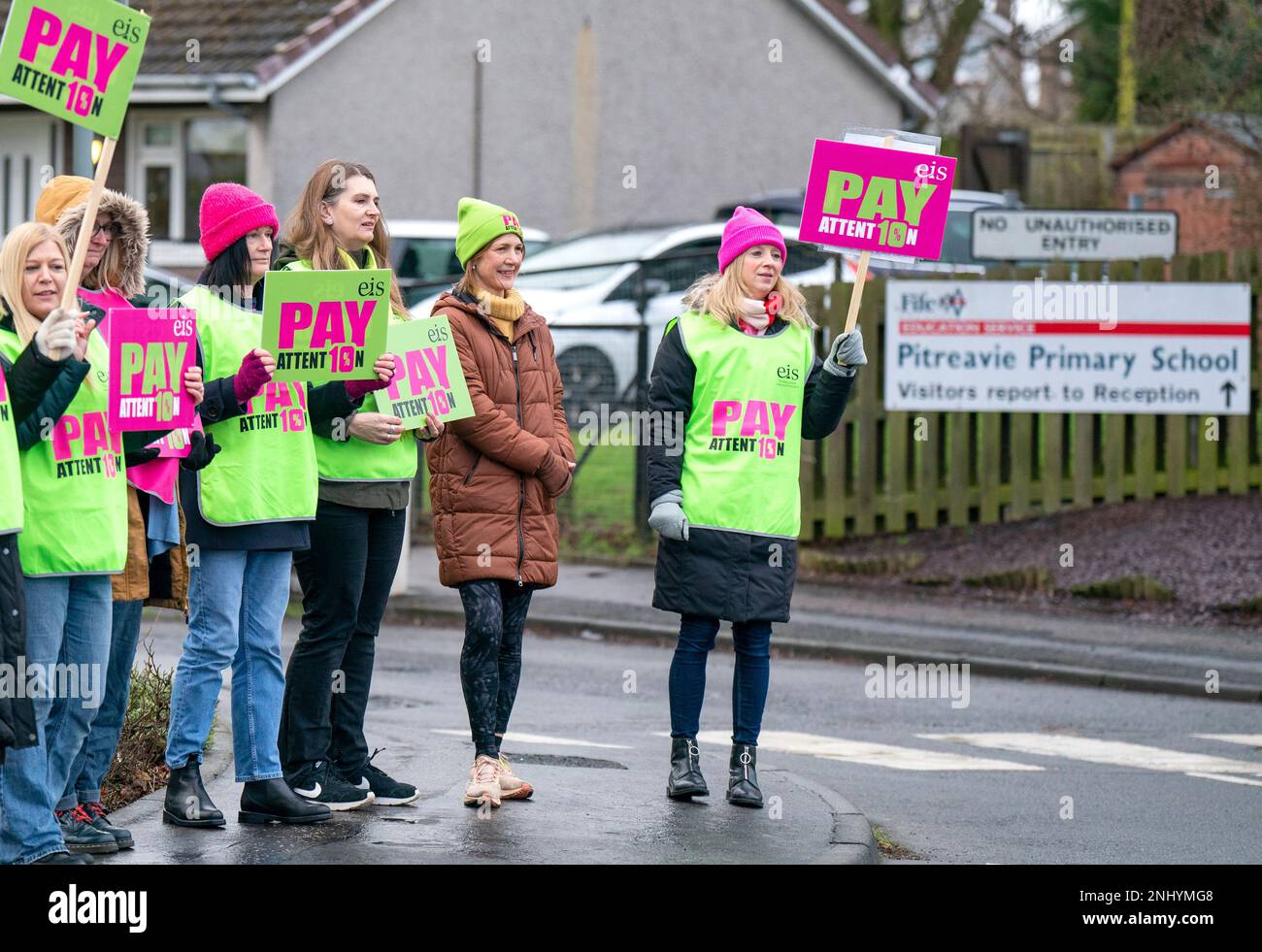 Teachers from the Educational Institute of Scotland (EIS) union on the