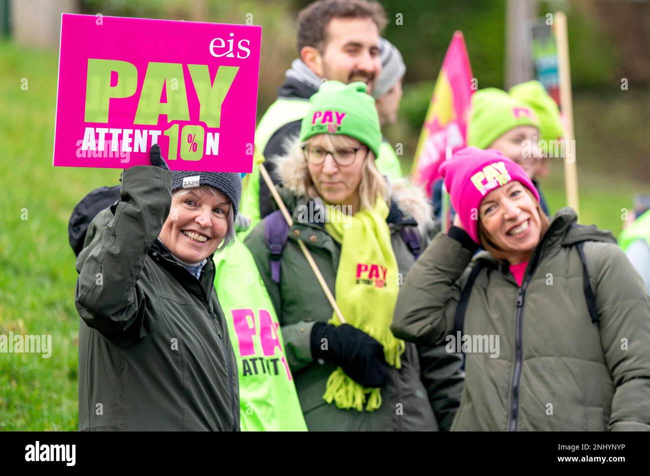 Teachers from the Educational Institute of Scotland (EIS) union on the