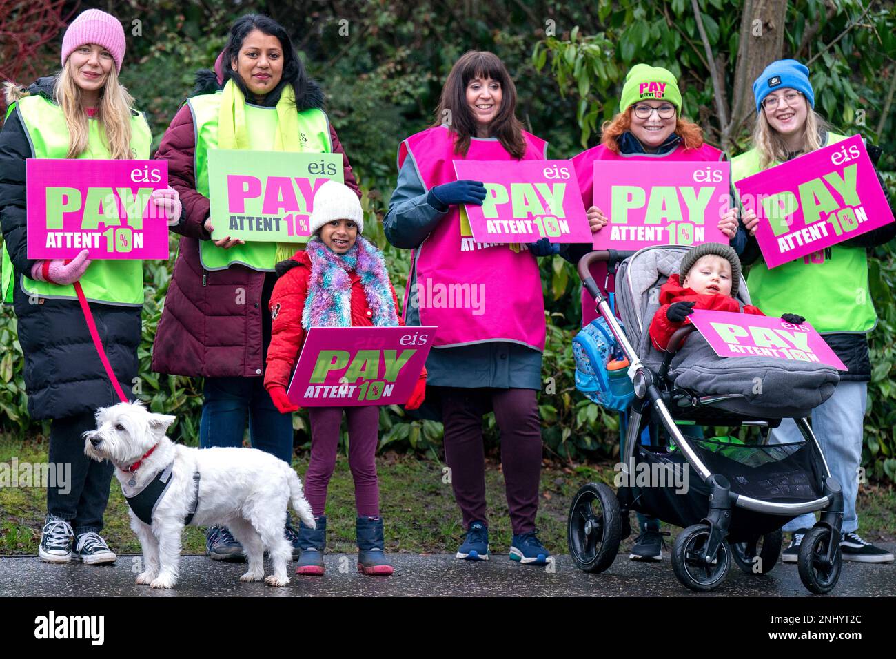Teachers from the Educational Institute of Scotland (EIS) union on the