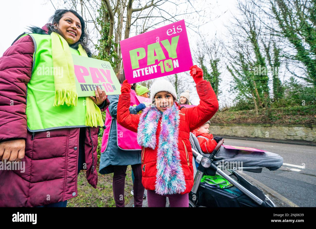 Teachers from the Educational Institute of Scotland (EIS) union on the