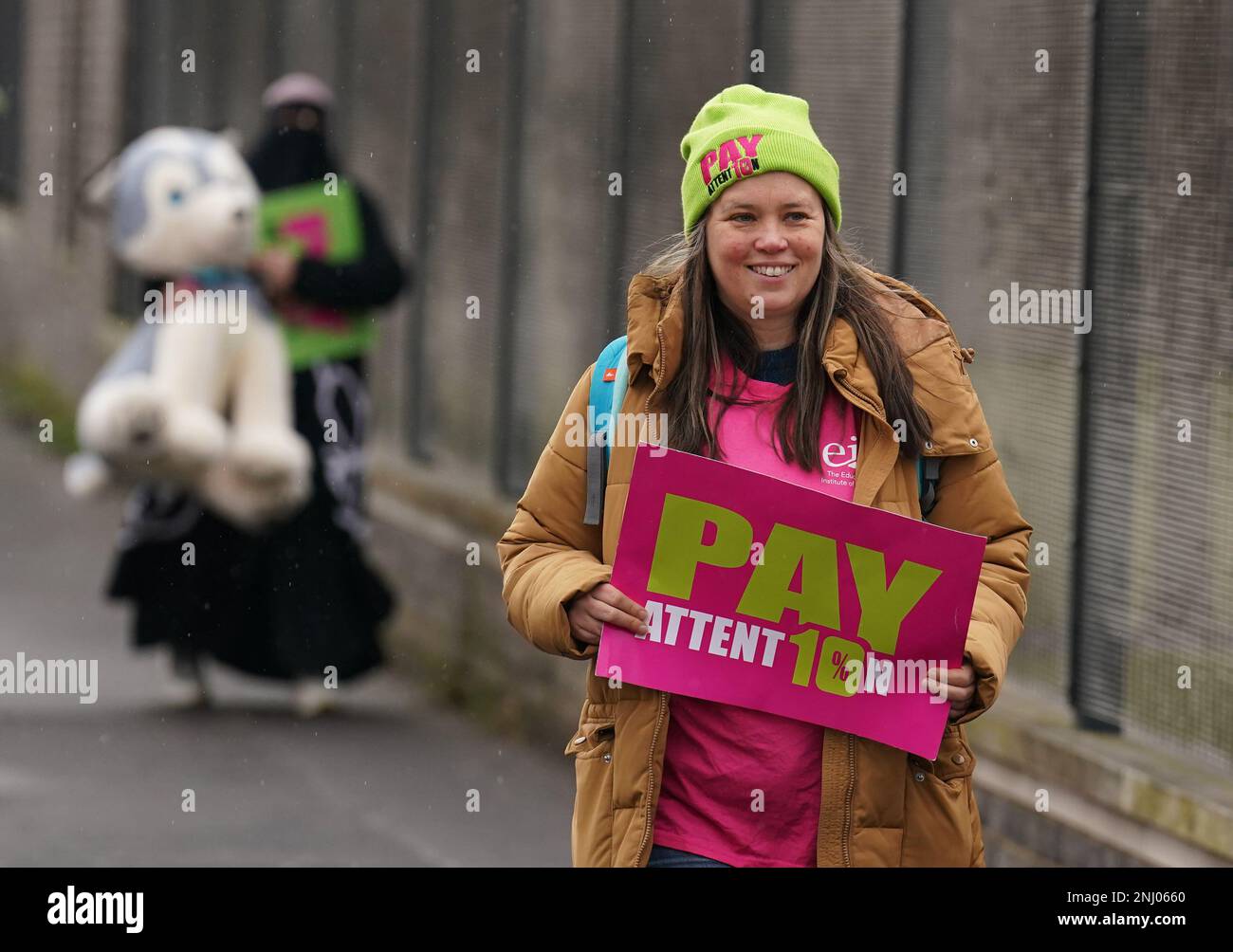 Teachers from the Educational Institute of Scotland (EIS) union on the
