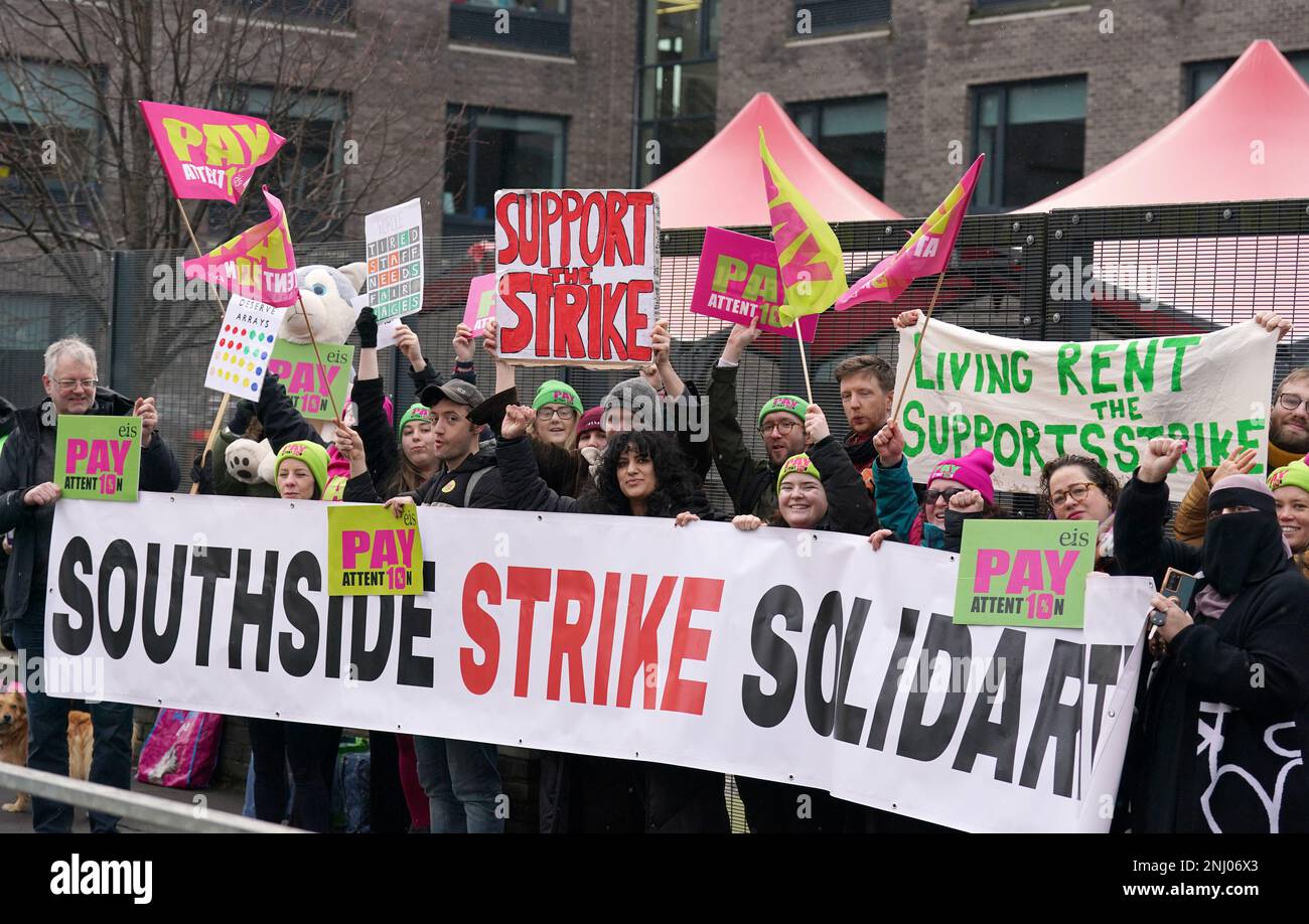 Teachers from the Educational Institute of Scotland (EIS) union on the