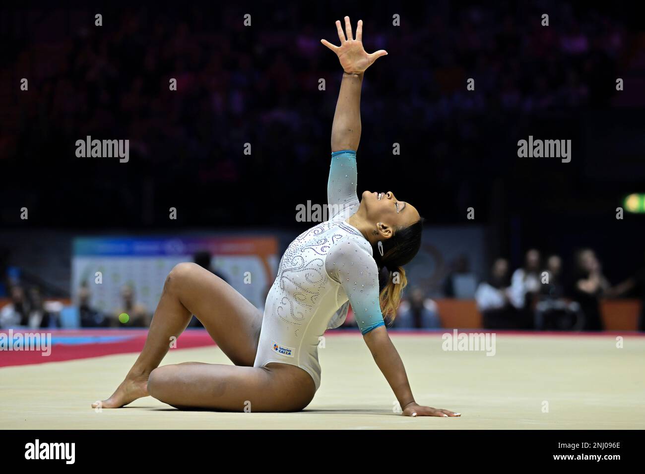 November 3, 2022, Liverpool, UK REBECA ANDRADE competes on the floor