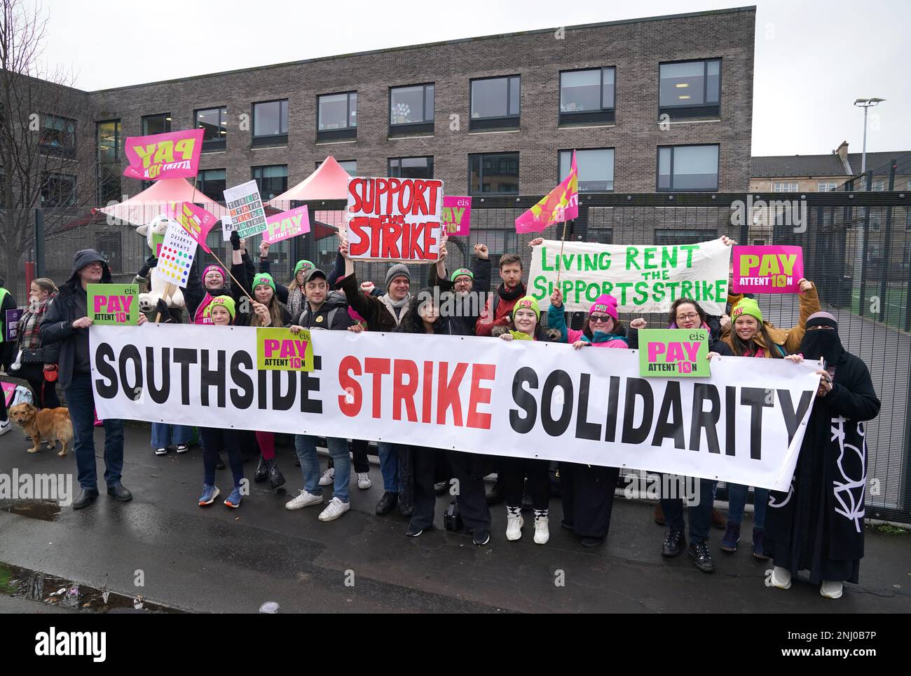 Teachers from the Educational Institute of Scotland (EIS) union on the