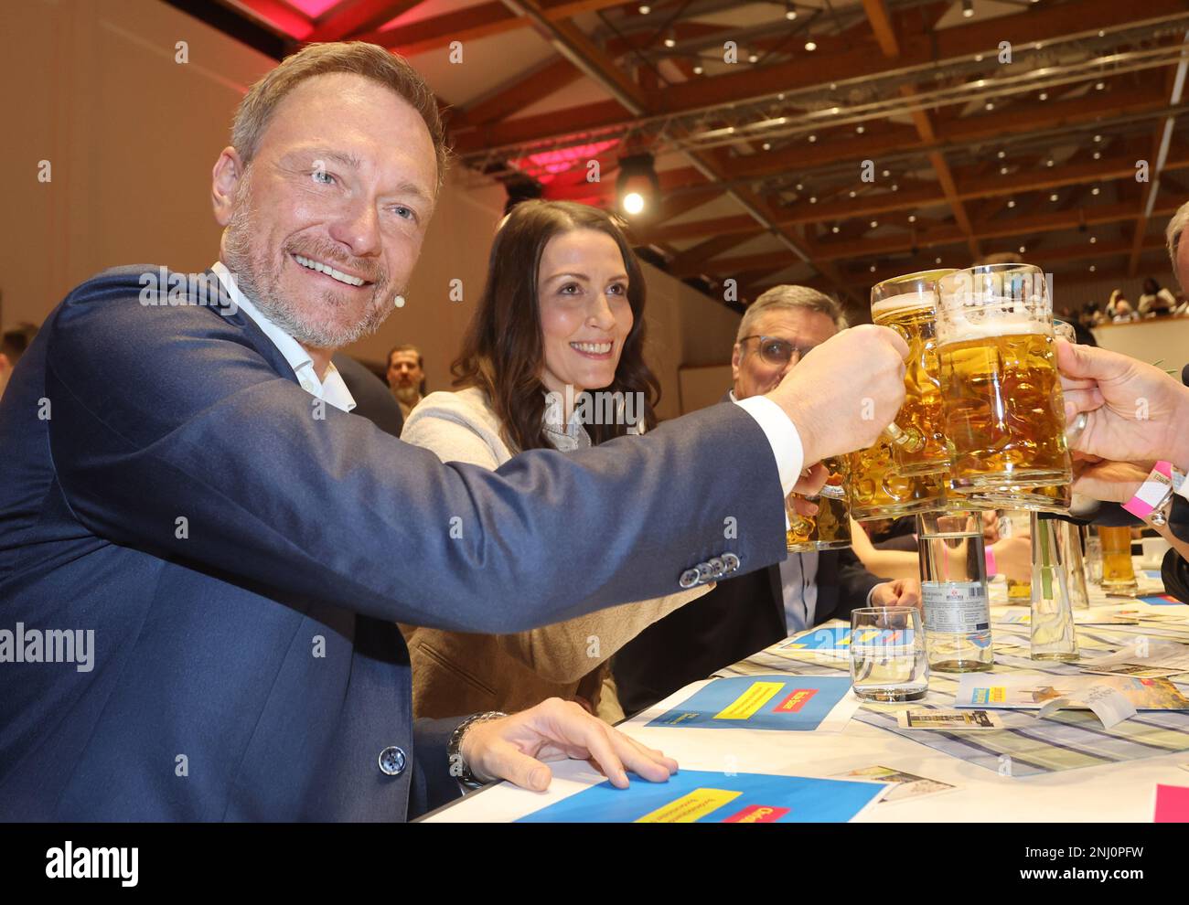 Dingolfing Germany 22nd Feb 2023 FDP Chairman And Federal Finance 