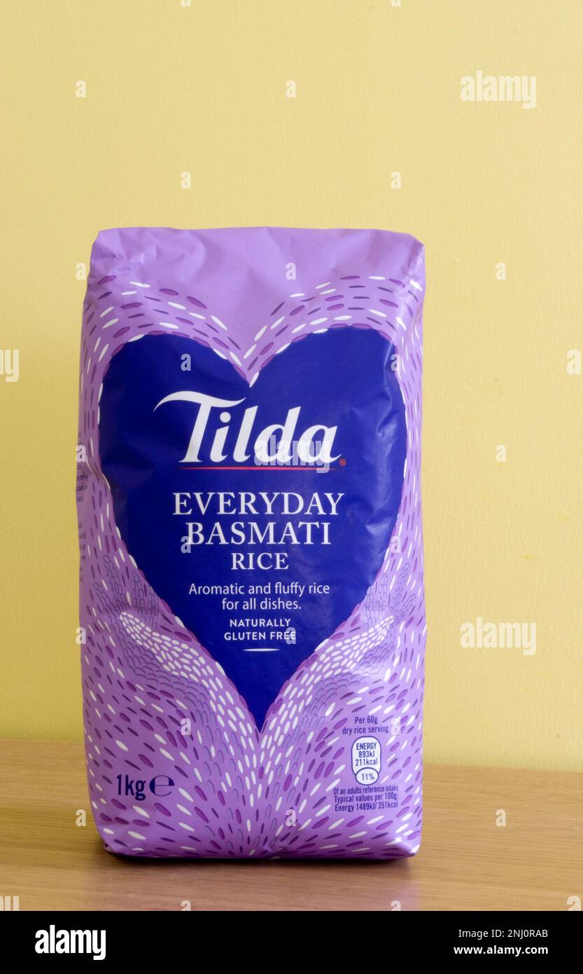 Packet of Tilda Everyday Basmati Rice, UK Stock Photo Alamy