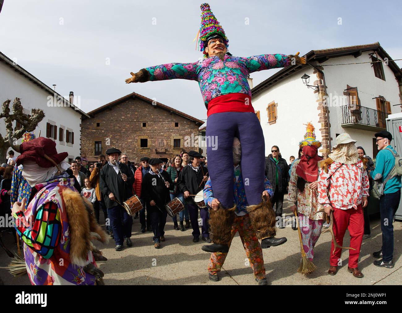 Lantz, Navarra. Spain. 21th Feb. 2023. Traditions. Carnivals. The