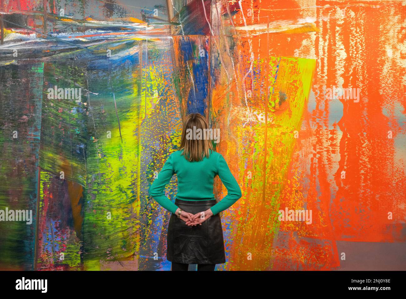 London, UK. 22 February 2023. Gerhard Richter, Abstraktes Bild. (Estimate Upon Request). Press preview of Modern & Contemporary Art auction at Sotheby's  The sale takes place on 1 March at Sotheby's London  Credit: amer ghazzal/Alamy Live News Stock Photo