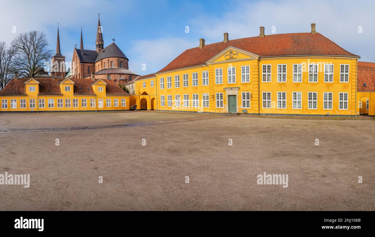 Roskilde, Denmark; February 22, 2023 - A View Of The Cathedral In ...