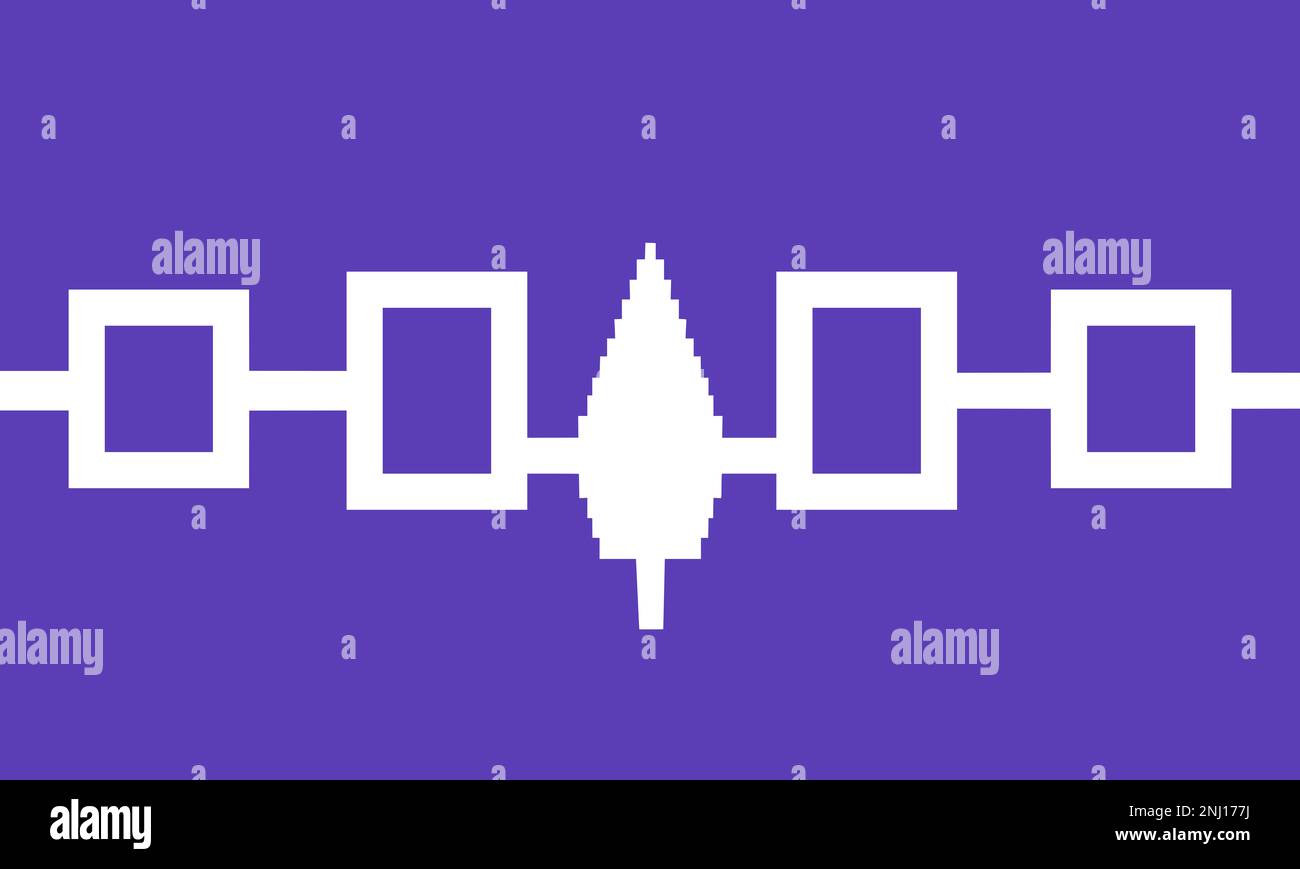 Iroquois Confederacy flag Stock Photo Alamy