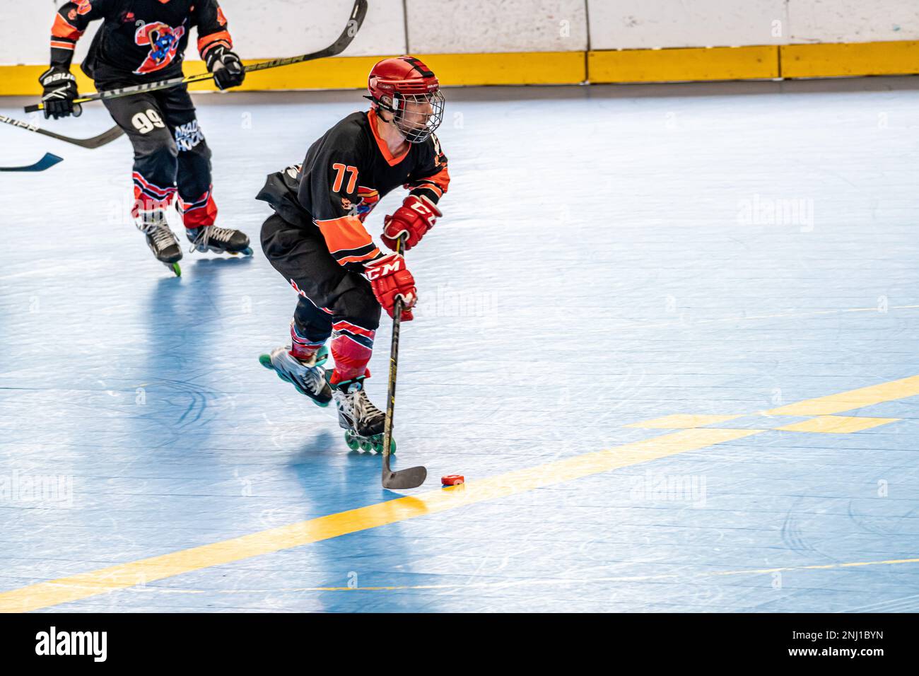 Men's match of the Spanish elite league of inline field hockey between